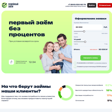 Мобильная версия сайта Centerzaym: форма заявки и галочки согласия с офертой